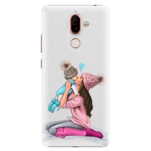 Plastové puzdro iSaprio - Kissing Mom - Brunette and Boy - Nokia 7 Plus vyobraziť
