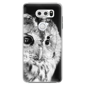 Plastové puzdro iSaprio - BW Owl - LG V30 vyobraziť