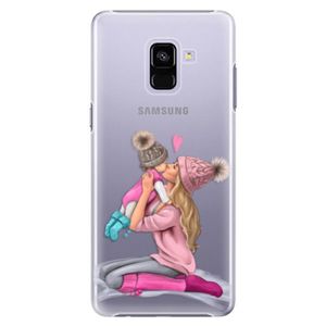 Plastové puzdro iSaprio - Kissing Mom - Blond and Girl - Samsung Galaxy A8+ vyobraziť
