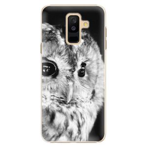 Plastové puzdro iSaprio - BW Owl - Samsung Galaxy A6+ vyobraziť