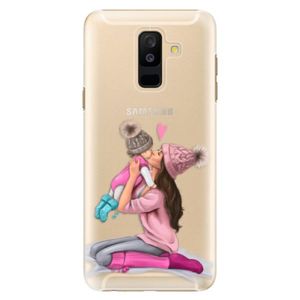 Plastové puzdro iSaprio - Kissing Mom - Brunette and Girl - Samsung Galaxy A6+ vyobraziť