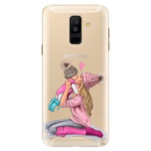 Plastové puzdro iSaprio - Kissing Mom - Blond and Girl - Samsung Galaxy A6+ vyobraziť