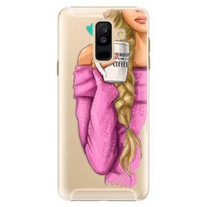 Plastové puzdro iSaprio - My Coffe and Blond Girl - Samsung Galaxy A6+ vyobraziť