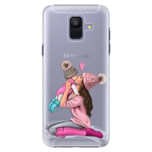 Plastové puzdro iSaprio - Kissing Mom - Brunette and Girl - Samsung Galaxy A6 vyobraziť