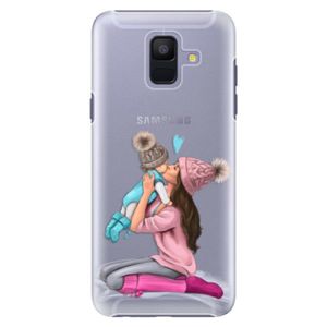 Plastové puzdro iSaprio - Kissing Mom - Brunette and Boy - Samsung Galaxy A6 vyobraziť
