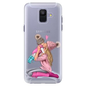 Plastové puzdro iSaprio - Kissing Mom - Blond and Girl - Samsung Galaxy A6 vyobraziť