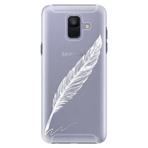 Plastové puzdro iSaprio - Writing By Feather - white - Samsung Galaxy A6 vyobraziť