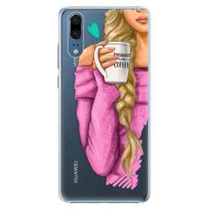 Plastové puzdro iSaprio - My Coffe and Blond Girl - Huawei P20 vyobraziť