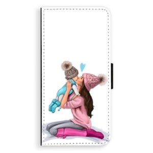 Flipové puzdro iSaprio - Kissing Mom - Brunette and Boy - Huawei Ascend P8 vyobraziť