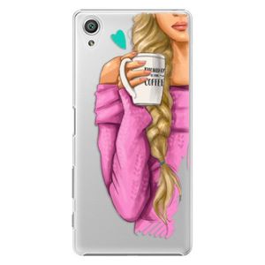 Plastové puzdro iSaprio - My Coffe and Blond Girl - Sony Xperia X vyobraziť