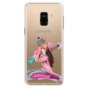 Plastové puzdro iSaprio - Kissing Mom - Brunette and Girl - Samsung Galaxy A8 2018 vyobraziť