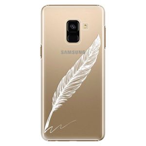 Plastové puzdro iSaprio - Writing By Feather - white - Samsung Galaxy A8 2018 vyobraziť