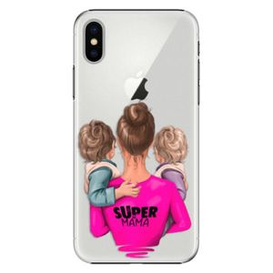 Plastové puzdro iSaprio - Super Mama - Two Boys - iPhone X vyobraziť