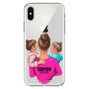 Plastové puzdro iSaprio - Super Mama - Two Girls - iPhone X vyobraziť