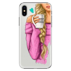 Plastové puzdro iSaprio - My Coffe and Blond Girl - iPhone X vyobraziť