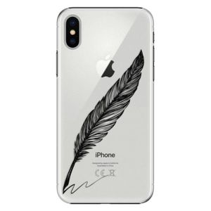 Plastové puzdro iSaprio - Writing By Feather - black - iPhone X vyobraziť