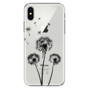 Plastové puzdro iSaprio - Three Dandelions - black - iPhone X vyobraziť