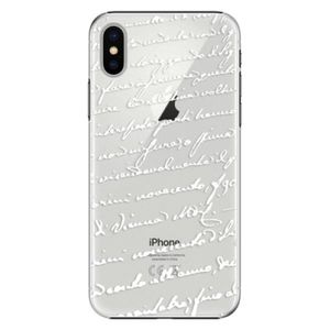 Plastové puzdro iSaprio - Handwriting 01 - white - iPhone X vyobraziť