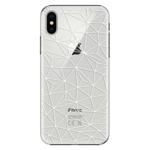 Plastové puzdro iSaprio - Abstract Triangles 03 - white - iPhone X vyobraziť