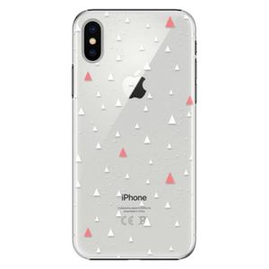 Plastové puzdro iSaprio - Abstract Triangles 02 - white - iPhone X vyobraziť
