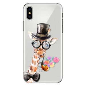 Plastové puzdro iSaprio - Sir Giraffe - iPhone X vyobraziť