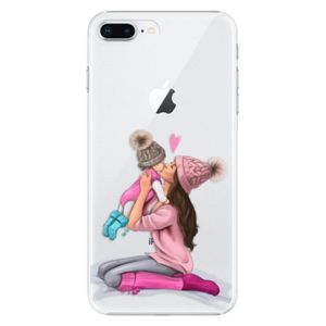 Plastové puzdro iSaprio - Kissing Mom - Brunette and Girl - iPhone 8 Plus vyobraziť