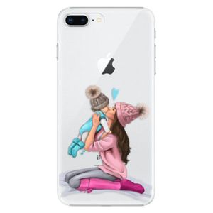 Plastové puzdro iSaprio - Kissing Mom - Brunette and Boy - iPhone 8 Plus vyobraziť