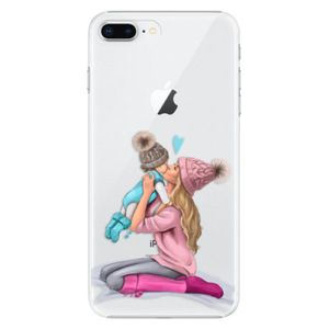 Plastové puzdro iSaprio - Kissing Mom - Blond and Boy - iPhone 8 Plus vyobraziť
