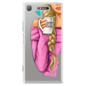 Plastové puzdro iSaprio - My Coffe and Blond Girl - Sony Xperia XZ1 vyobraziť