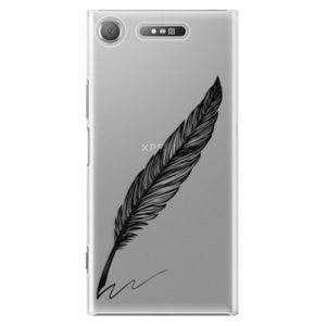 Plastové puzdro iSaprio - Writing By Feather - black - Sony Xperia XZ1 vyobraziť