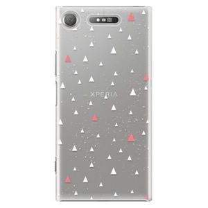 Plastové puzdro iSaprio - Abstract Triangles 02 - white - Sony Xperia XZ1 vyobraziť