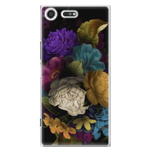 Plastové puzdro iSaprio - Dark Flowers - Sony Xperia XZ Premium vyobraziť