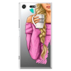 Plastové puzdro iSaprio - My Coffe and Blond Girl - Sony Xperia XZ Premium vyobraziť