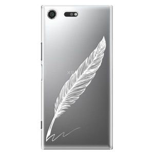 Plastové puzdro iSaprio - Writing By Feather - white - Sony Xperia XZ Premium vyobraziť