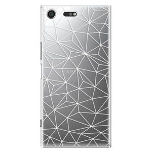 Plastové puzdro iSaprio - Abstract Triangles 03 - white - Sony Xperia XZ Premium vyobraziť
