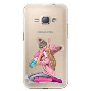 Plastové puzdro iSaprio - Kissing Mom - Blond and Girl - Samsung Galaxy J1 2016 vyobraziť