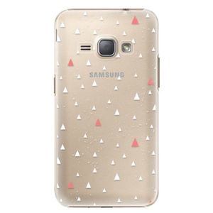 Plastové puzdro iSaprio - Abstract Triangles 02 - white - Samsung Galaxy J1 2016 vyobraziť