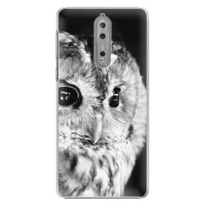 Plastové puzdro iSaprio - BW Owl - Nokia 8 vyobraziť