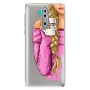 Plastové puzdro iSaprio - My Coffe and Blond Girl - Nokia 8 vyobraziť