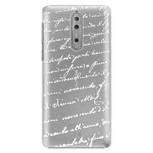 Plastové puzdro iSaprio - Handwriting 01 - white - Nokia 8 vyobraziť
