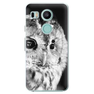 Plastové puzdro iSaprio - BW Owl - LG Nexus 5X vyobraziť