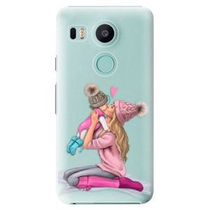 Plastové puzdro iSaprio - Kissing Mom - Blond and Girl - LG Nexus 5X vyobraziť