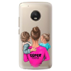 Plastové puzdro iSaprio - Super Mama - Boy and Girl - Lenovo Moto G5 Plus vyobraziť