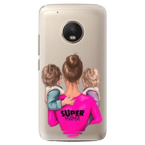 Plastové puzdro iSaprio - Super Mama - Two Boys - Lenovo Moto G5 Plus vyobraziť