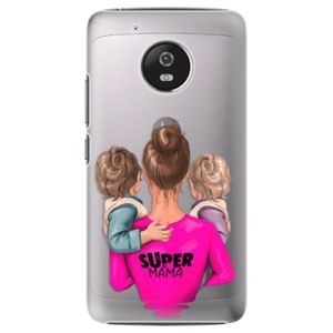 Plastové puzdro iSaprio - Super Mama - Two Boys - Lenovo Moto G5 vyobraziť