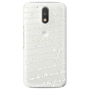 Plastové puzdro iSaprio - Handwriting 01 - white - Lenovo Moto G4 / G4 Plus vyobraziť
