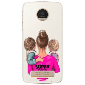 Plastové puzdro iSaprio - Super Mama - Two Boys - Lenovo Moto Z Play vyobraziť