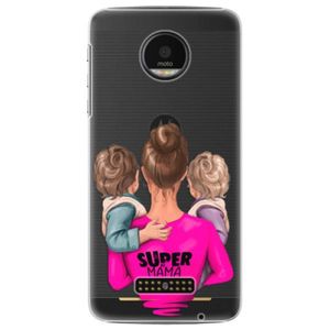 Plastové puzdro iSaprio - Super Mama - Two Boys - Lenovo Moto Z vyobraziť