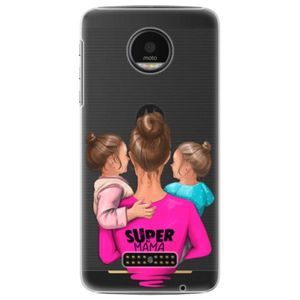 Plastové puzdro iSaprio - Super Mama - Two Girls - Lenovo Moto Z vyobraziť