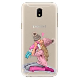 Plastové puzdro iSaprio - Kissing Mom - Blond and Girl - Samsung Galaxy J5 2017 vyobraziť